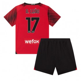 Baby Fußballbekleidung AC Milan Rafael Leao #17 Heimtrikot 2023-24 Kurzarm (+ kurze hosen)